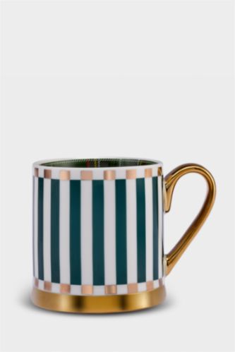 KARACA X DEFACTO NEW YEAR 25 YEŞİL ÇİZGİLİ 330 ML KUPA