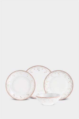 KARACA X DEFACTO ELEGANCE BONE FESTIVAL 24 PARÇA 6 KİŞİLİK YEMEK TAKIMI