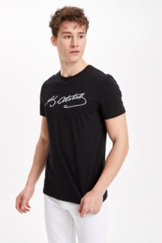 siyah erkek kisa kollu tisort slim fit 984406 defacto siyah erkek kisa kollu tisort slim fit 984406 defacto