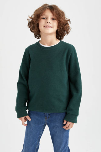 Boy Regular Fit Back To School Crew Neck Thessaloniki Fabric Sweatshirt