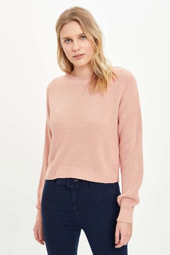 Regular Fit Crew Neck Tricot Pullover
