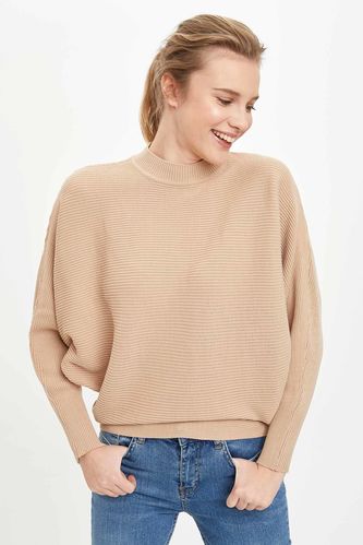 Relax Fit Bat Sleeve Knitted Jumper