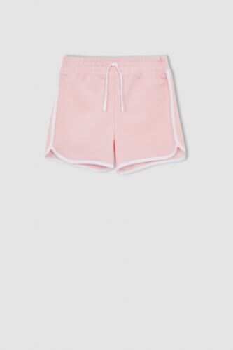 Minishort Knickers In Melange Fabric On White Background Pink