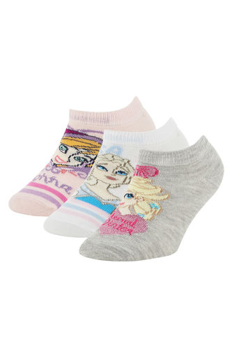 Kız Çocuk Frozen Lisanslı 3'lü Patik Çorap