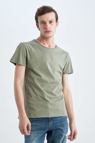 Slim Fit T-Shirt  aus Baumwolle