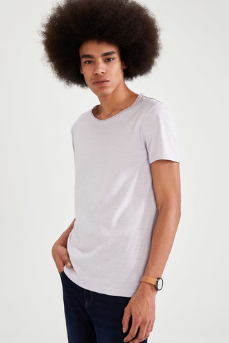 Slim Fit Crew Neck Basic Cotton Combed T-Shirt