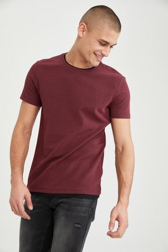 Slim Fit Basic Pamuklu Penye Tişört
