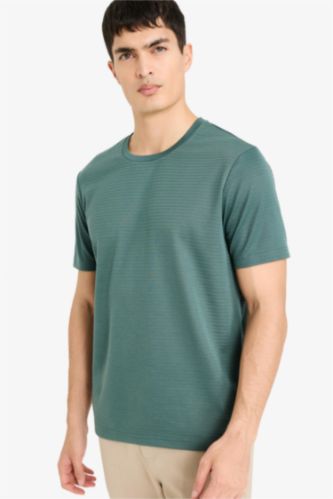 Slim Fit Crew Neck Basic Short Sleeve T-Shirt