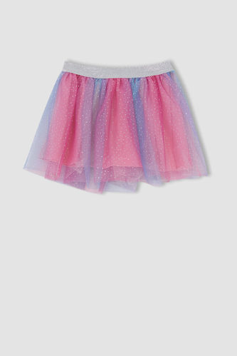 Girl Regular Fit Knitted Tulle Skirt