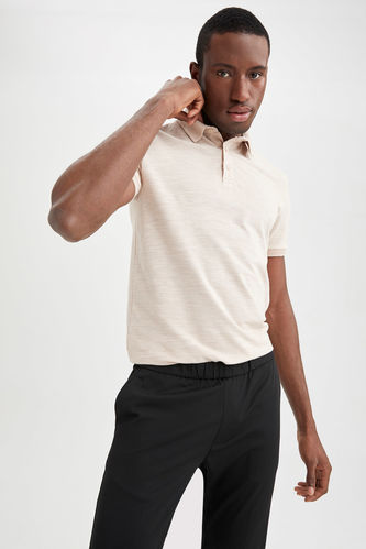 Slim Fit Short Sleeve Shirt Collat T-Shirt