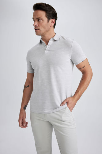Slim Fit Short Sleeve Shirt Collat T-Shirt