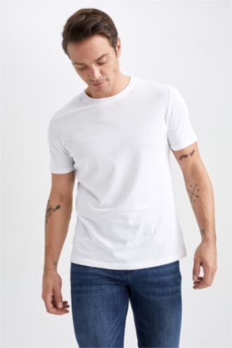 MAN White Regular Fit Short Sleeve T-Shirt