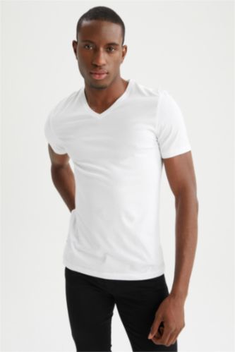 MAN White Slim Fit Short Sleeve T-Shirt