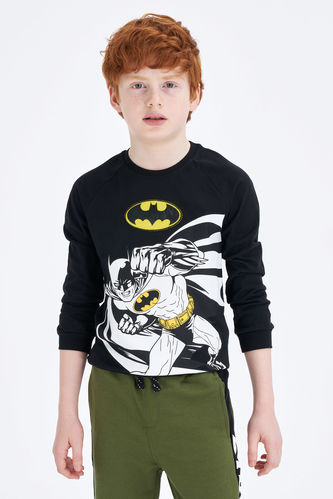 Erkek Çocuk Batman Lisanslı Hologramlı Sweatshirt