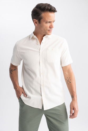 Regular Fit Polo Neck Short Sleeve Shirt