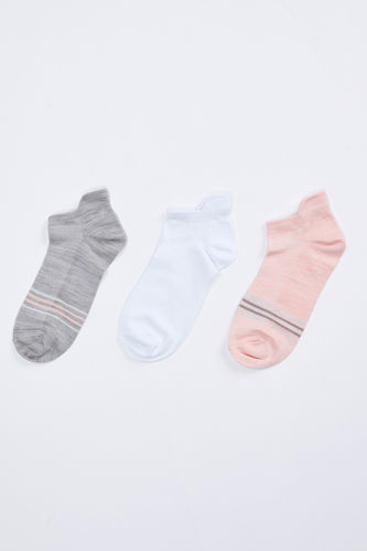 3 pairs of striped short socks