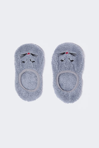 Plush Fur Detailed Home Slippers