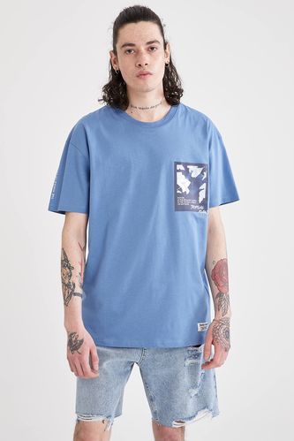 Boxy Fit Crew Neck Printed T-Shirt