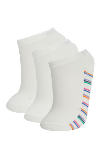 Girl Patterned 3 Pack Booties Socks