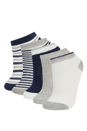 Короткие носки с принтом для мальчиков, 5 пар