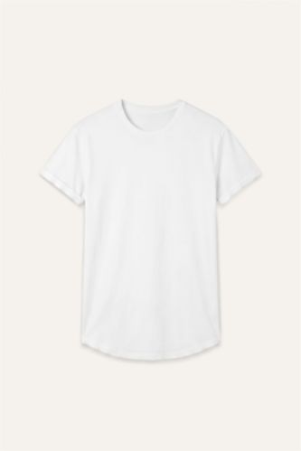 Men White Long Fit Short Sleeve T-Shirt