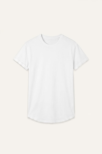 Long Fit Crew Neck Short Sleeve T-Shirt