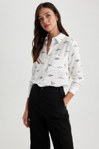 black viscose shirt womens