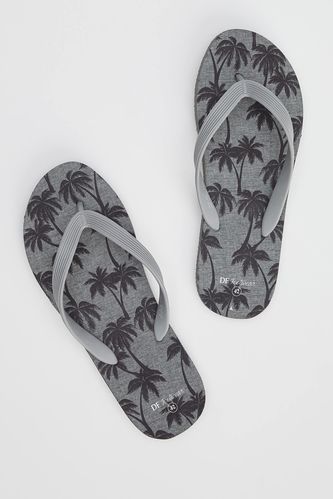 Palm Tree Print Flip Flops