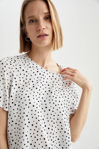Блузка с коротким рукавом стандартного кроя для женщин