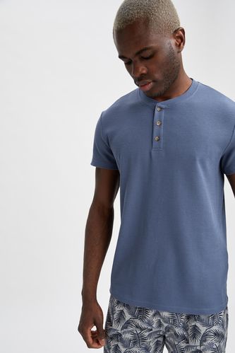 Slim Fit Gadart Yaka Basic Pamuklu Penye Tişört