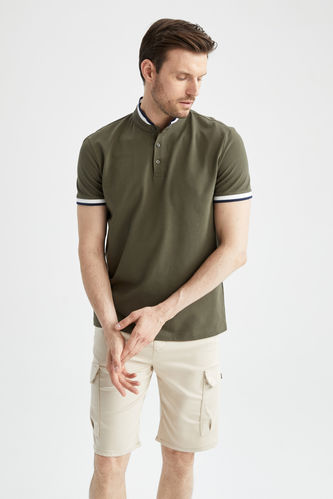 Modern Fit Short Sleeve Judge Collar Polo Shirt