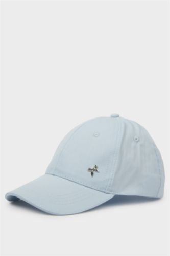 Kadın Mavi Kadın Pamuklu Cap Şapka