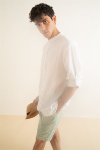 MAN White Modern Fit Long Sleeve Shirt