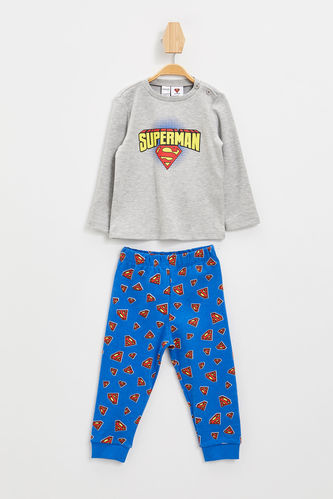 Erkek Bebek Superman Lisanslı Pijama Takımı
