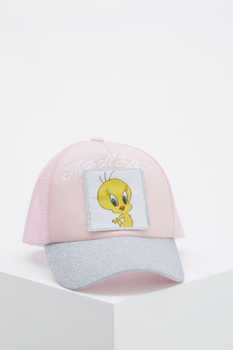 Kız Çocuk Looney Tunes Lisanslı Cırt Cırtlı  Şapka