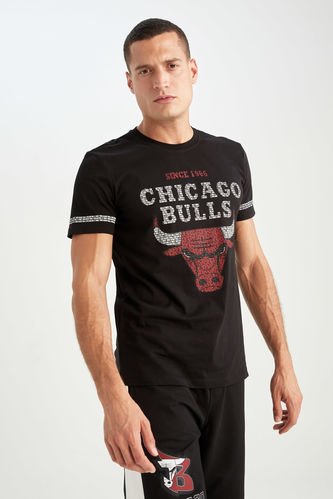 Defacto Fit NBA Chicago Bulls Lisanslı Regular Fit Tişört