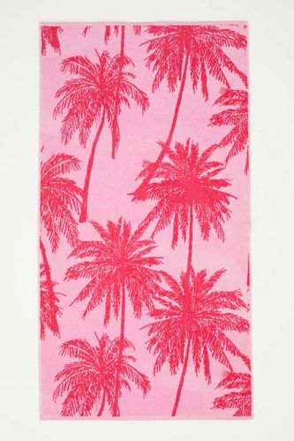 Palmiye Desenli Plaj Havlusu
