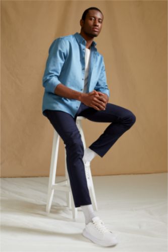 MAN NAVY Extra Slım Fit Trousers