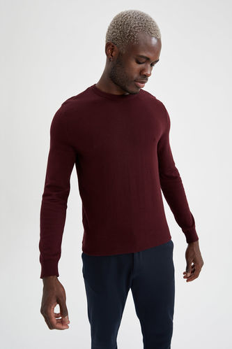 Пуловер бордовий 