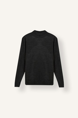 Erkek Antasit Melanj Slim Fit Yarım Balıkçı Yaka Basic Triko Kazak