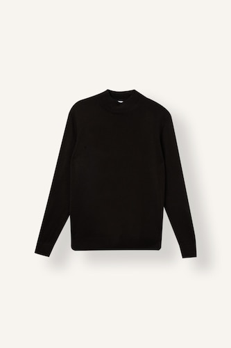 Slim Fit Mock Neck Basic Knit Pullover