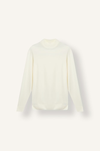 Men Ecru Slim Fit Knitwear Pullover