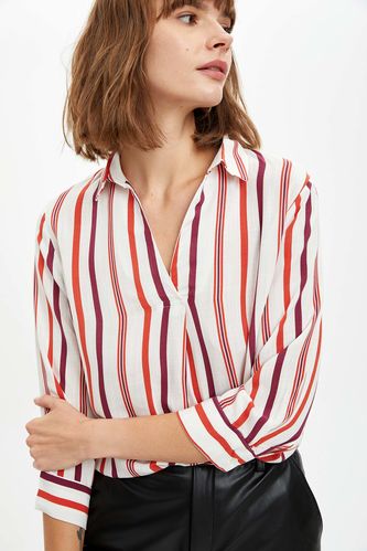 Regular Fit Long Sleeve Striped Shirt