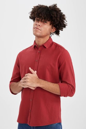 Slim Fit Basic Uzun Kollu Gömlek