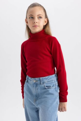 Girls deals red turtleneck