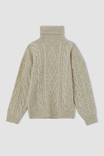 Girl Turtleneck Knitwear Sweater