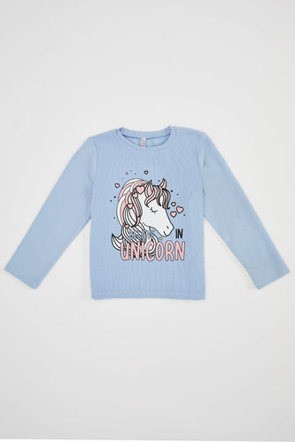 Girl Unicorn Print Thessaloniki Fabric Sweatshirt