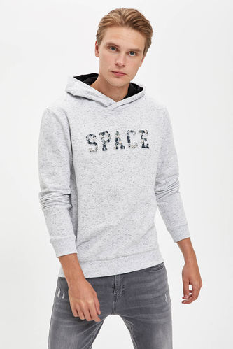 Slim Fit Space Slogan Sweatshirt