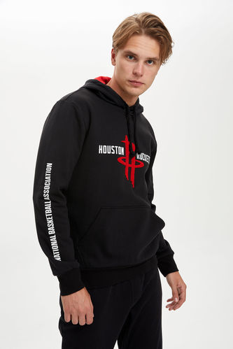NBA Lisanslı Unisex Slim Fit Kapüşonlu Sweatshirt