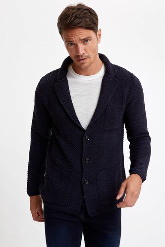 Slim Fit Knitted Jacket